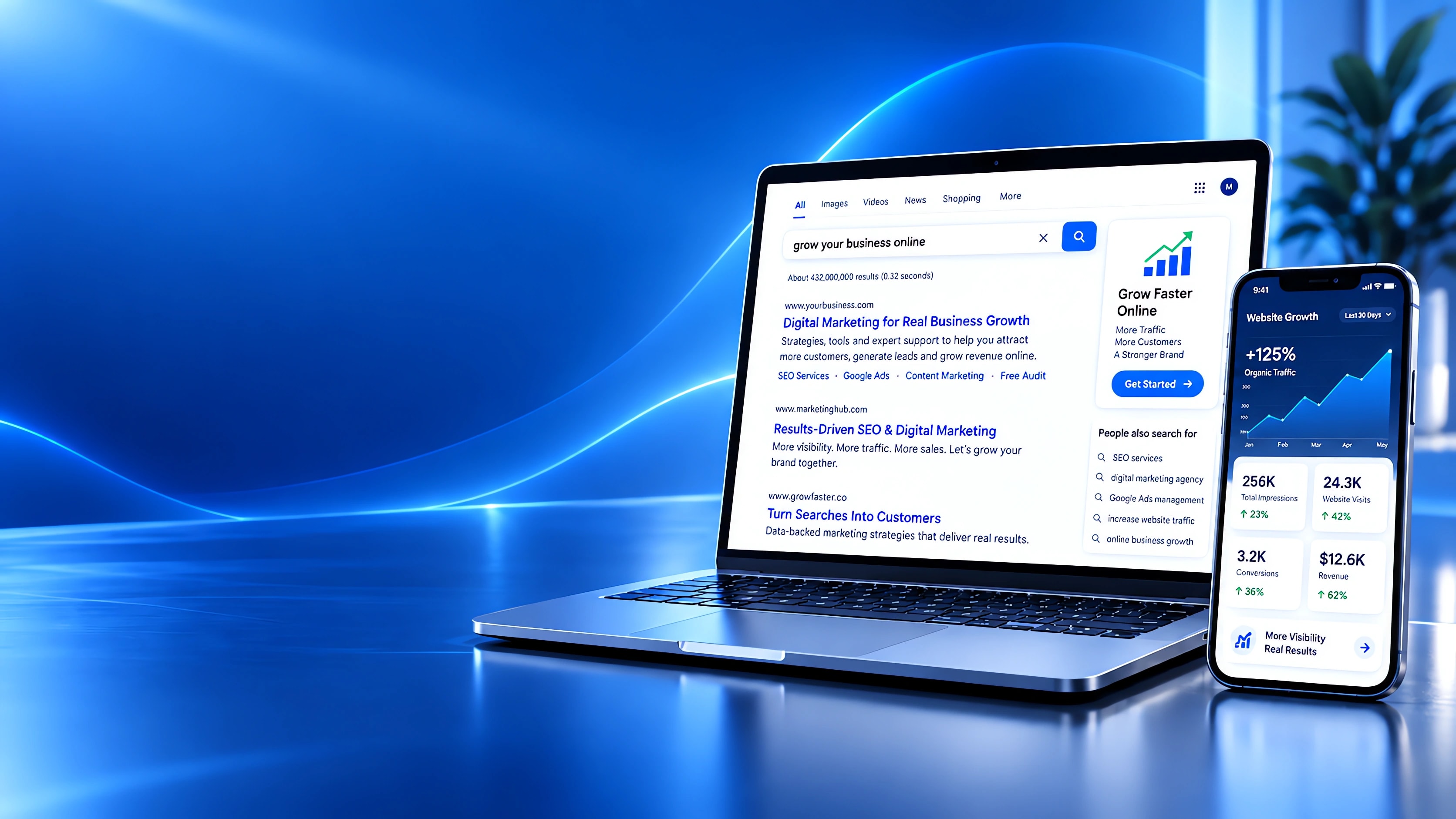Digitální marketing MIBOLABS s reklamou a analytikou